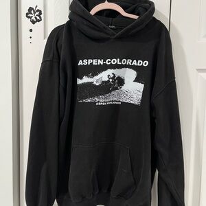 Aspen-Colorado Black Hoodie